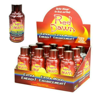 Red Dawn Energy Drink Shots 2oz, Mixed Berry Flavor, Box of 12
