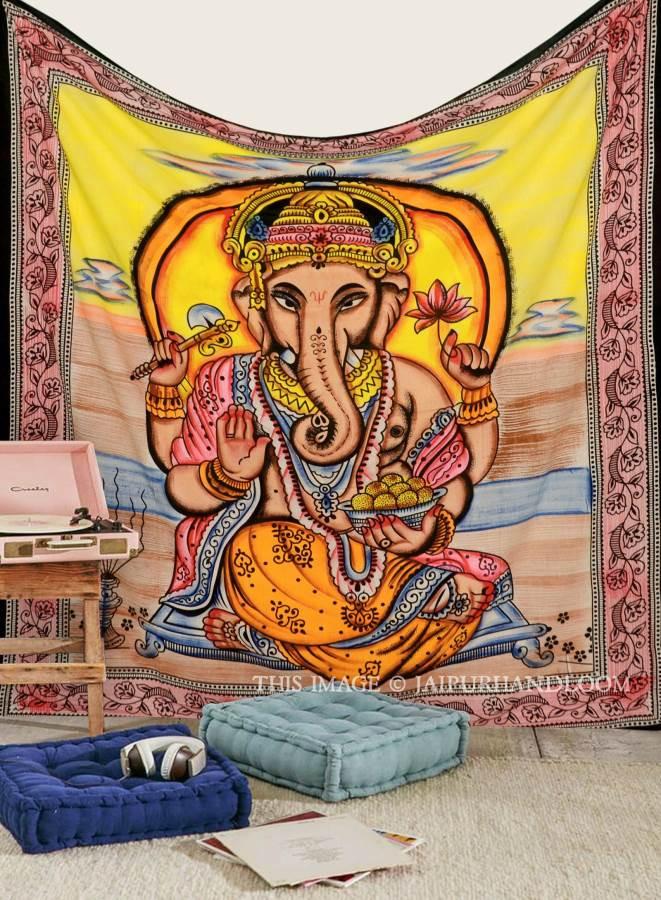 BRUSH GANESHA TAPESTRY