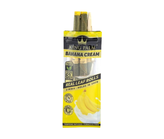 ROLLIG PAPERS:KING PALM BANANA CREAM 2 MINIS 1G ( 1500 )