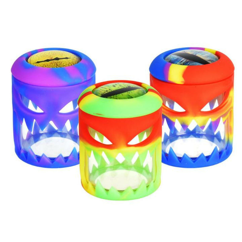 Silicone Wrapped Glass Storage Jar