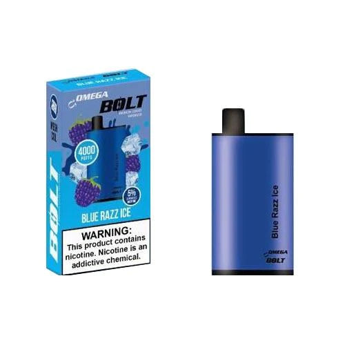 OMEGA BOLT 4000 PUFFS BLUE RAZZ ICE