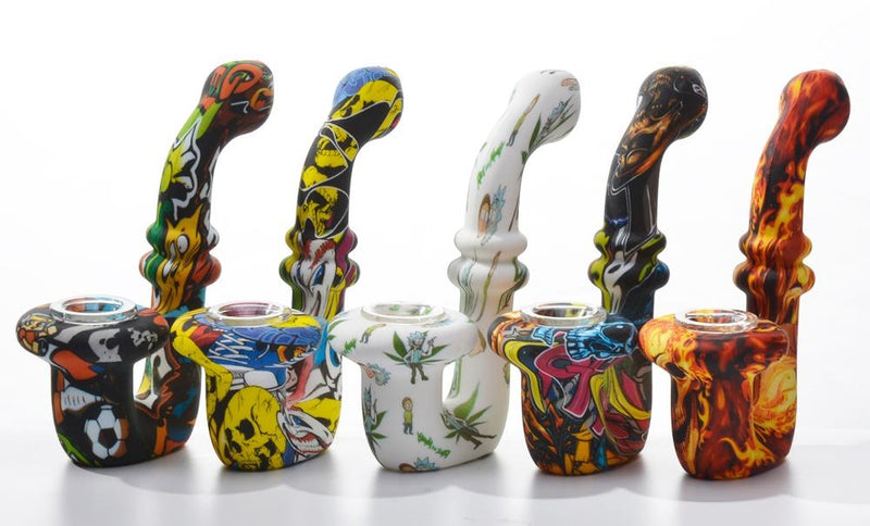 WATER PRINTING SILICONE 5.3" SHERLOCK PIPE