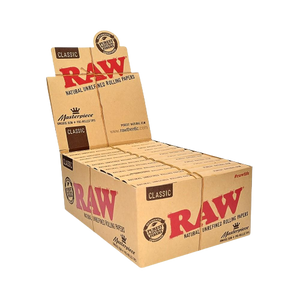 RAW CLASSIC  MASTERPIECE KINGSIZE  SLIM +PRE-ROLL TIPS / 24 PER BOX