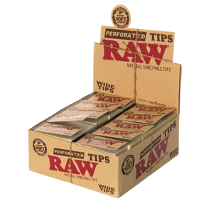 RAW Perforated Wide Tips (50/Booklets, 50/Box)