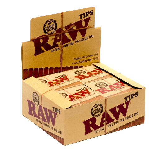 RAW TIPS PRE ROLLED 20 PER BOX