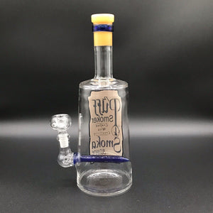 10 Inch Puff Smoker Liquor Bottle Glass Bong