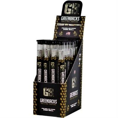 Greenbacks pre-rolled cones 24 individual tube, 3 cones per tube -72 Cones Total