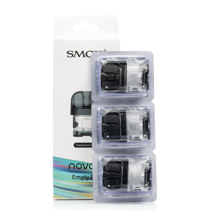 SMOK NOVO 4 EMPTY POD TRANSPARENT BLACK 3PCS 2ml