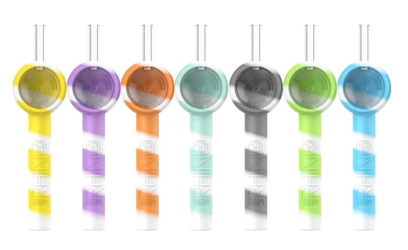 WHITE RHINO FLIP HAND PIPE TO STRAW GLOW IN THE DARK