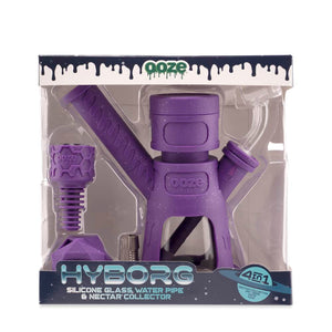 Ooze Hyborg Silicone Glass 4-In-1 Hybrid Water Pipe And Nectar Collector