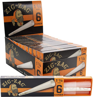 Zig Zag Ultra Thin Cones (6 Cones Per Pack)